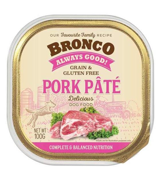 Bronco Grain & Gluten Free Casserole Tray Wet Dog Food (Pork Pâté)