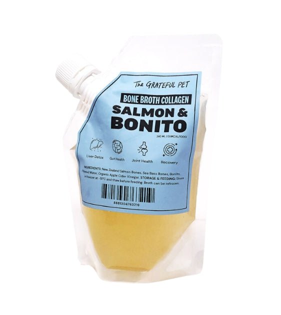 The Grateful Pet Bone Broth For Dogs & Cats (Salmon & Bonito) - Good Dog Peopleā¢