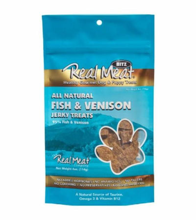 The Real Meat All Natural Fish & Venison Jerky Dog Treats