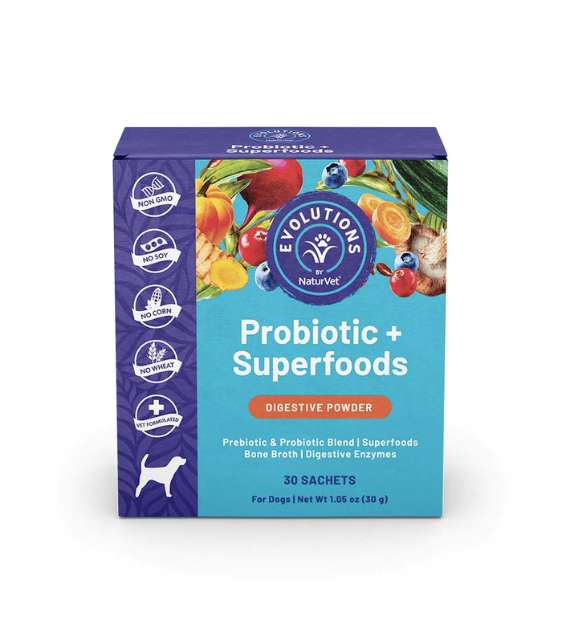[CLEARANCE] TRY & BUY: NaturVet Evolutions Probiotic + Superfoods Digestive Powder Dog Supplement