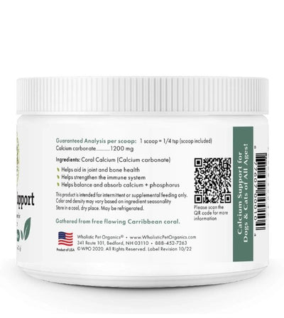 Wholistic Pet Organics Calcium Support Pet Supplement - Good Dog People™