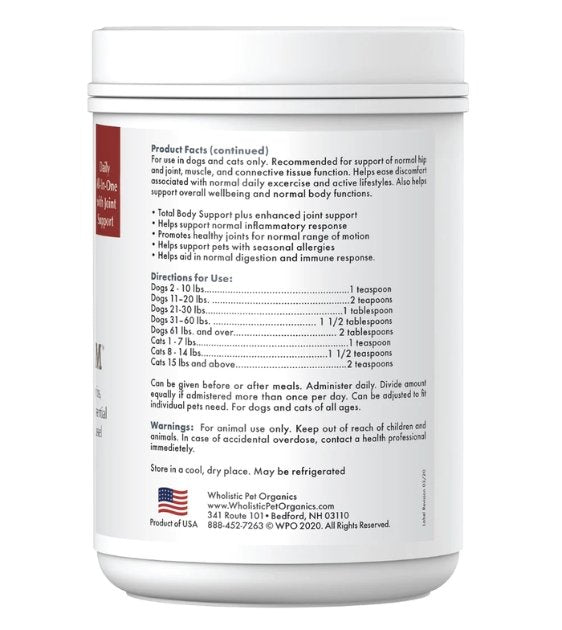 Wholistic Pet Organics Joint Mobility GLM Dog Supplements - Good Dog Peopleā¢