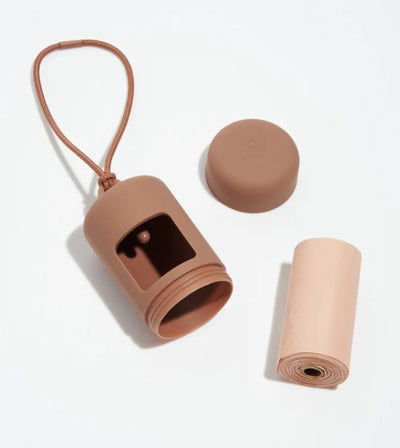 Wild One Poop Bag Carrier and Roll (Cocoa) - Good Dog Peopleā¢