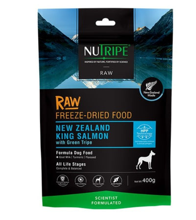 10% OFF: Nutripe Raw Freeze Dried Dog Food (NZ King Salmon with Green Tripe) - Good Dog People™
