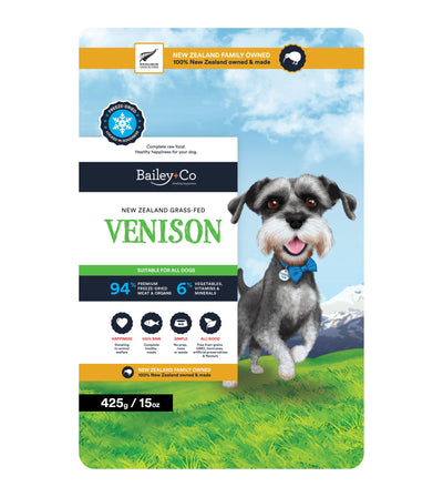 Bailey+Co New Zealand Freeze Dried Raw Dog Food (Venison)
