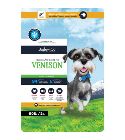 Bailey+Co New Zealand Freeze Dried Raw Dog Food (Venison)