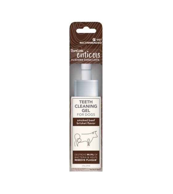 $14.40 ONLY [PWP SPECIAL]: TropiClean Enticers - No Brushing Teeth Cleaning Gel for Dogs (Smoked Beef Brisket)