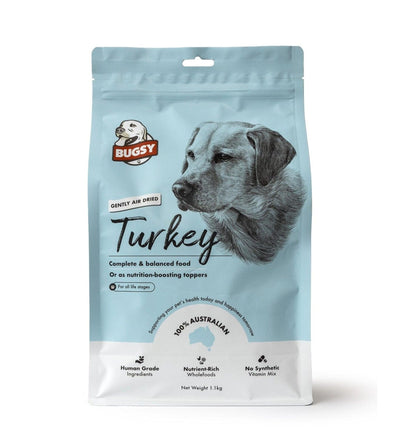 Bugsy Gently Air Dried Complete & Balanced Raw Dog Food (Turkey)
