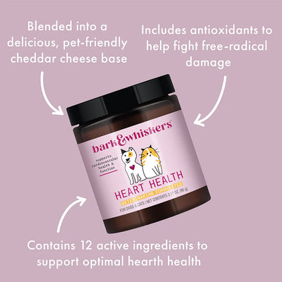 Bark & Whiskers Heart Health Supplements For Cats & Dogs
