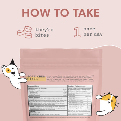 Bark & Whiskers Gut Krill Bites Supplements For Cats & Dogs