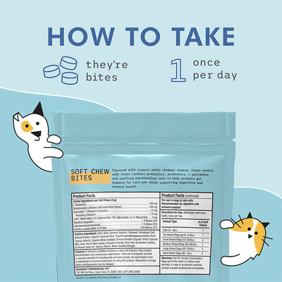 Bark & Whiskers Gut Restore Bites Supplements For Cats & Dogs