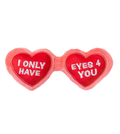 FuzzYard Valentine's Day Plush Dog Toy (Eyes 4 U Specs)