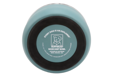 Ruffwear Basecamp™ Sound-Dampening Hard-Sided Dog Bowl (River Rock Green)