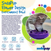 SodaPup Enrichment Slow Feeder Bowl For Dogs (Round / Purple Flower)