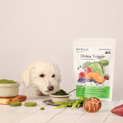 Arlo Kitchen Freeze Dried Vegetable Patties Dog Food (Detox Veggie With Spirulina & Probiotics)