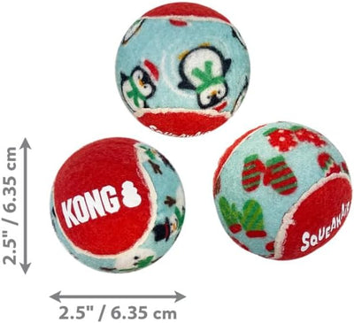 Kong Holiday SqueakAir Balls Dog Toy (6 Pc)