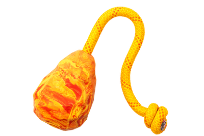 Ruffwear Huck-a-Cone™ Rubber & Rope Tug & Fetch Dog Toy (Salamander Orange)