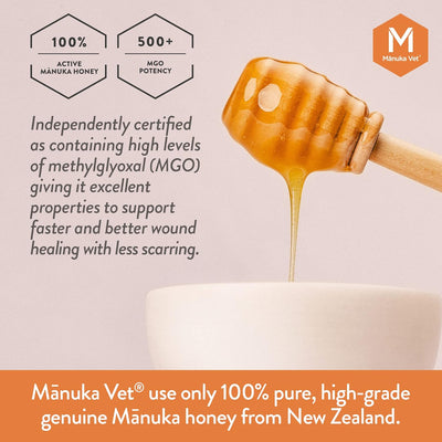 Manuka Vet Skin & Wound Gel For Cats And Dogs (500+ MGO Medical Grade)