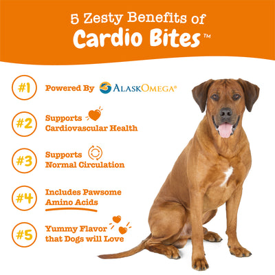 Zesty Paws Cardio Bites Antioxidant Supplements for Dogs (Salmon Flavour)