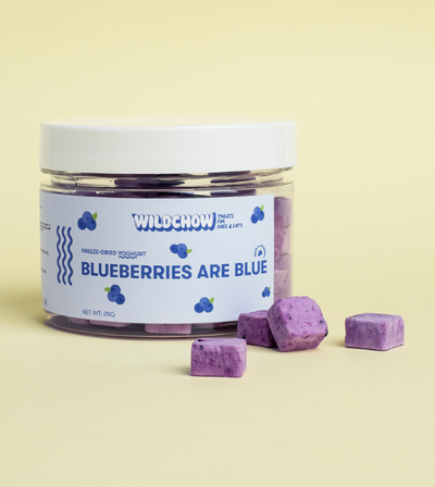 WildChow Freeze Dried Greek Yoghurt Dog Treats (Blueberries Are Blue)