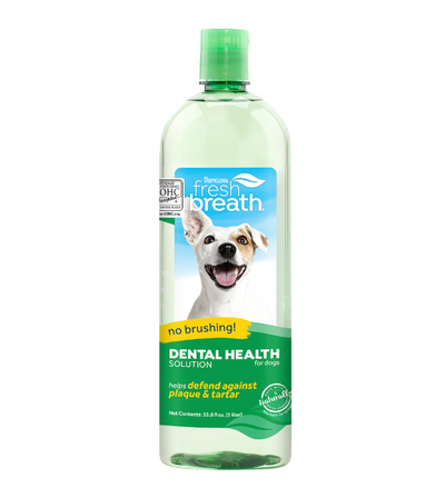 TropiClean Fresh Breath No Brushing Dental Health Solution for Dogs