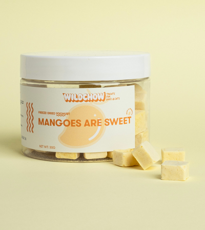 WildChow Freeze Dried Greek Yoghurt Dog Treats (Mangoes Are Sweet)