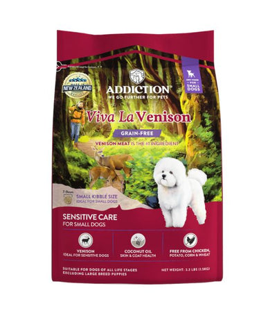 Addiction Dry Dog Food (Viva La Venison For Small Dogs)