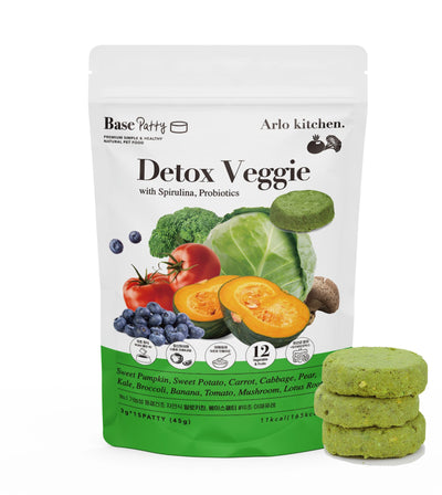 Arlo Kitchen Freeze Dried Vegetable Patties Dog Food (Detox Veggie With Spirulina & Probiotics)