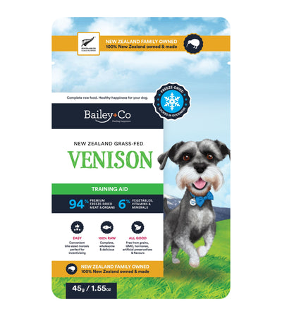$9 ONLY [PWP SPECIAL]: Bailey+Co New Zealand Freeze Dried Training Aid Treats (Venison)