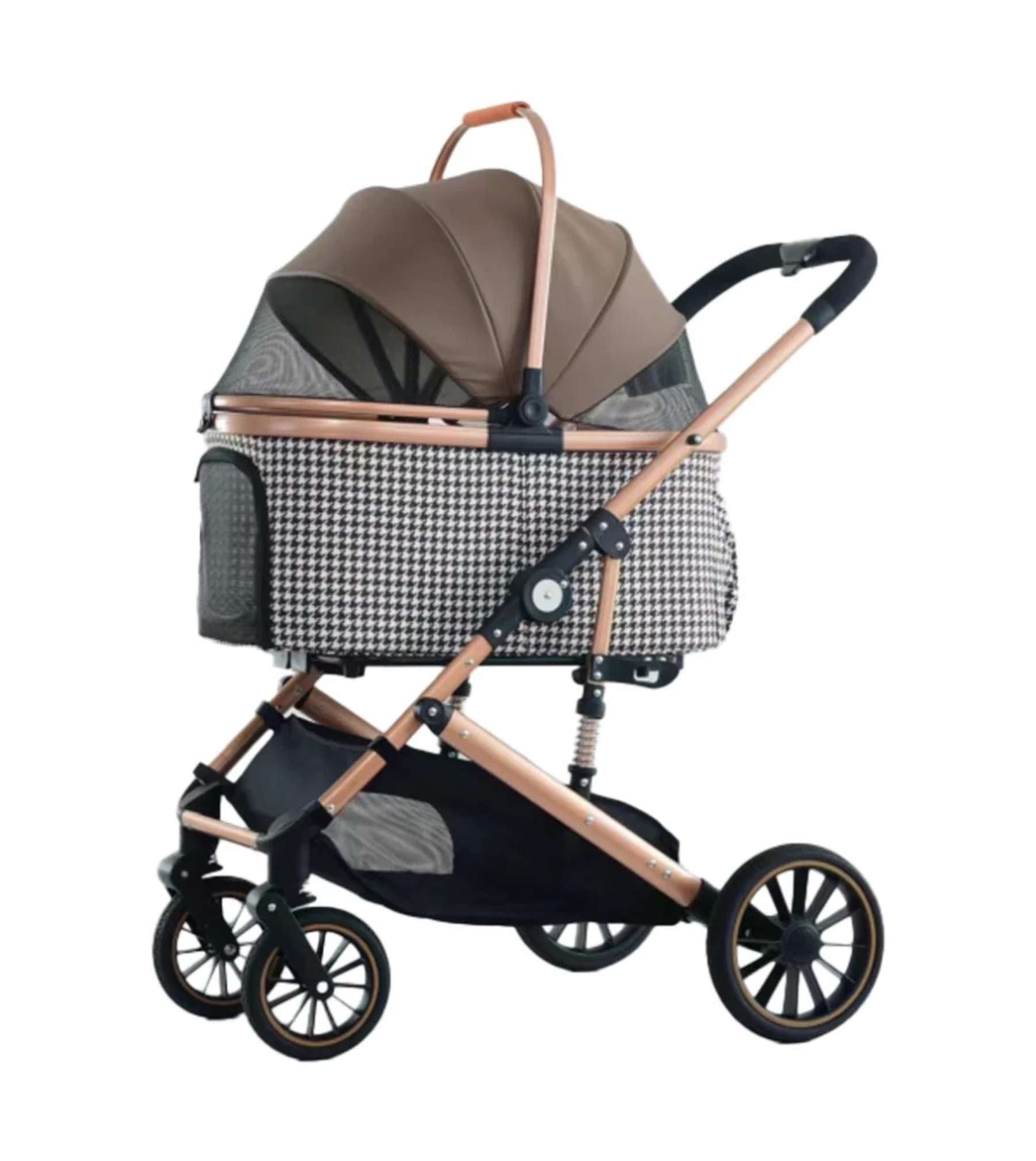 BNDC 303L Pram & Stroller For Dogs & Cats (Coffee)