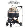 BNDC 301 Pram & Stroller For Dogs & Cats (Black)