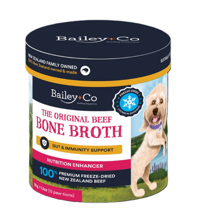 Bailey+Co New Zealand Gut & Immunity Support Freeze Dried Original Bone Broth (Beef)