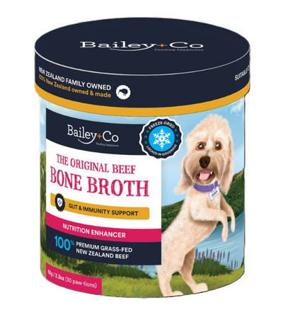 Bailey+Co New Zealand Gut & Immunity Support Freeze Dried Original Bone Broth (Beef)