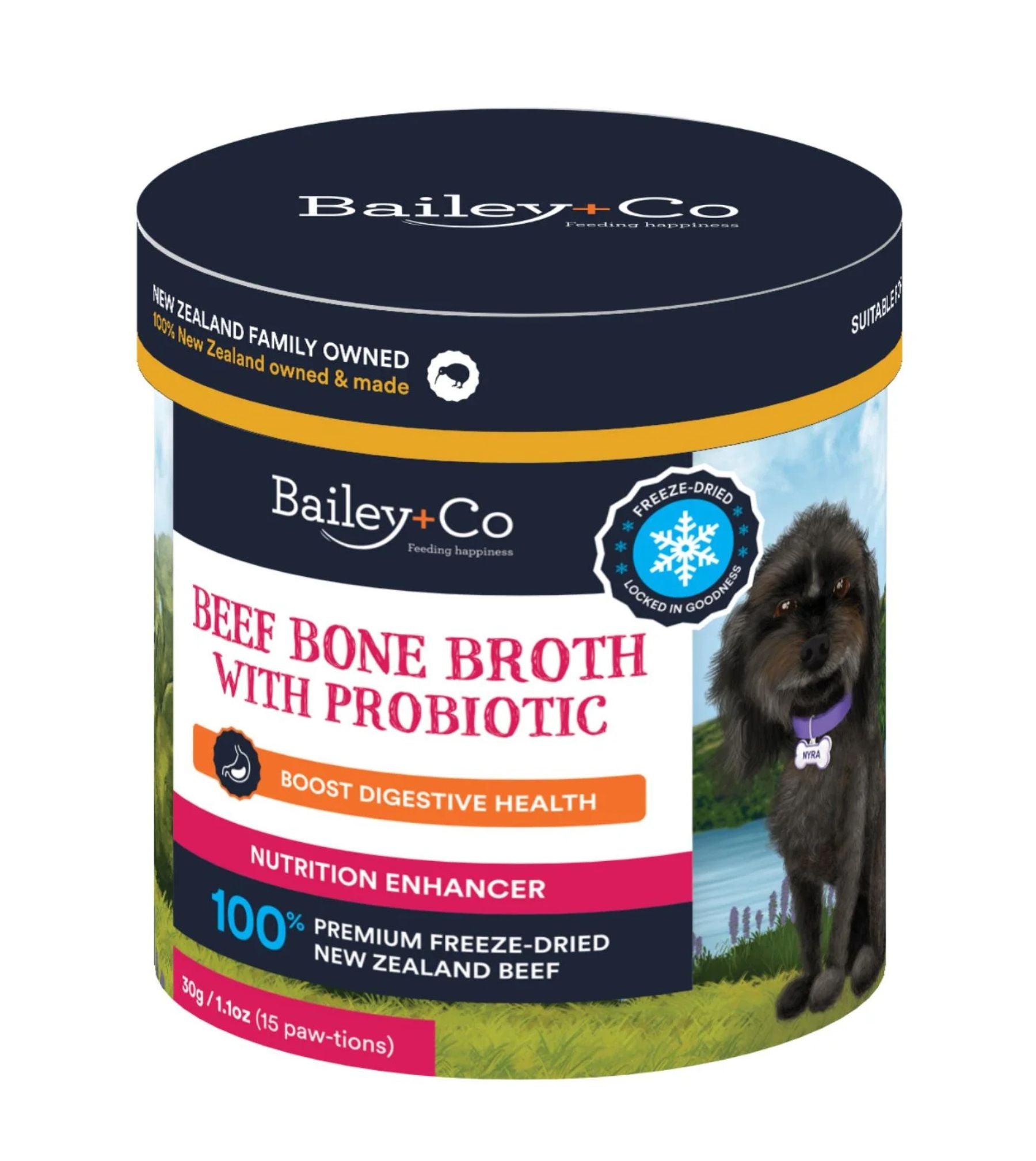 $16.50 ONLY [PWP SPECIAL]: Bailey+Co New Zealand Beef Bone Broth With Probiotic (Digestive Health)