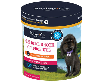 Bailey+Co New Zealand Digestive Support Freeze Dried Original Bone Broth (Beef) + Probiotics
