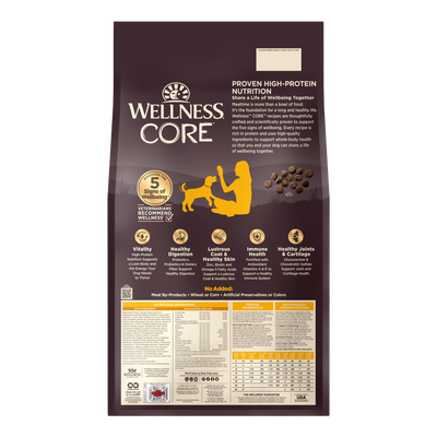 Wellness CORE Grain Free Puppy Dry Dog Food (Deboned Chicken, Chicken Meal & Turkey Meal Recipe)