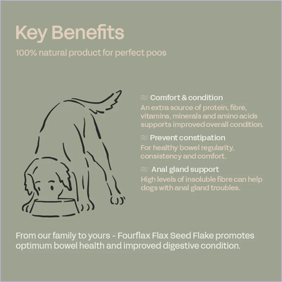 Fourflax Nutritional Food Supplement for Dogs (Flax Seed Flake)