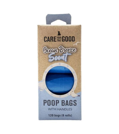 Care For The Good Scented Poop Bags With Handles (Ocean Breeze)