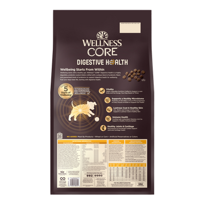 Wellness CORE Digestive Health Wholesome Grains Puppy Dry Dog Food (Chicken & Brown Rice Recipe)