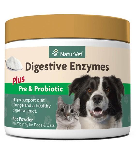$56.70 ONLY [CLEARANCE]: NaturVet Digestive Enzymes Prebiotics Plus Probiotic Powder Cat & Dog Supplement