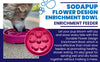 SodaPup Enrichment Slow Feeder Bowl For Dogs (Round / Purple Flower)