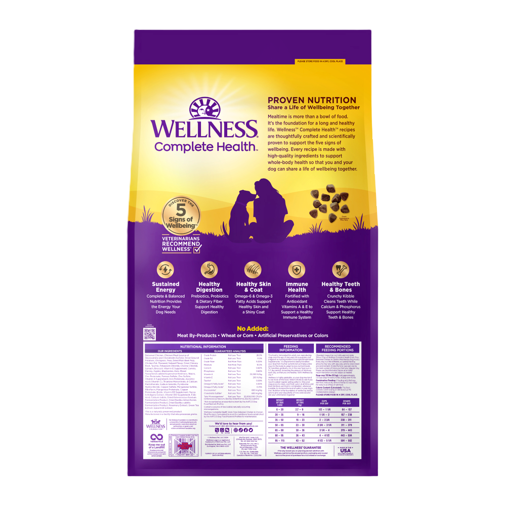 Wellness Complete Health Grain Free Dry Dog Food (Deboned Chicken & Chicken Meal Recipe)