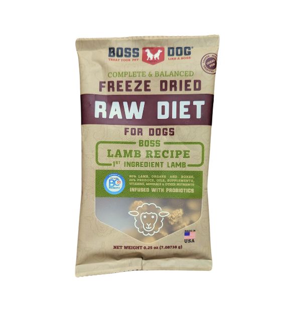 GIFT WITH PURCHASE >$120: Boss Dog Freeze Dried Dog Food Trial Pack (1 x Random Flavour)