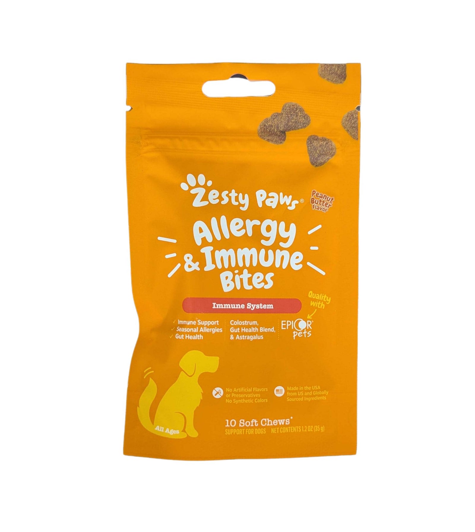 GIFT WITH PURCHASE >$120: Zesty Paws Allergy & Immune Bites Supplements Trial Pack (1 x Random Flavour)