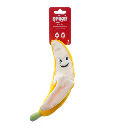 Spike! Happy Banana Plush Dog Toy