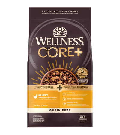 Wellness CORE+ Grain Free Puppy Dry Dog Food (Deboned Chicken, Chicken Meal & turkey Meal Recipe)