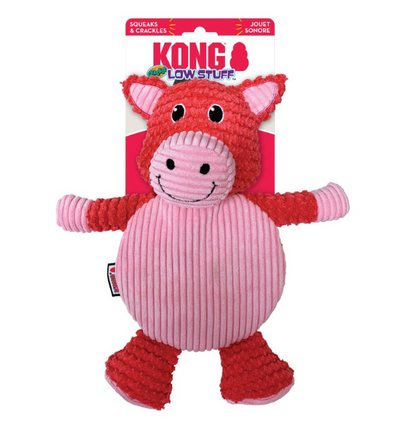 KONG Low Stuff Pig Crackle Tummiez Dog Toy