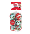 Kong Holiday SqueakAir Balls Dog Toy (6 Pc)