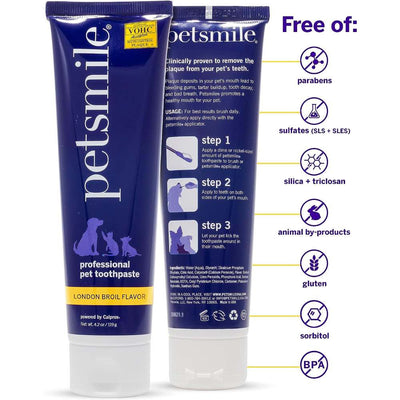 Petsmile Professional Pet Toothpaste for Dogs & Cats (London Broil Beef Flavor)