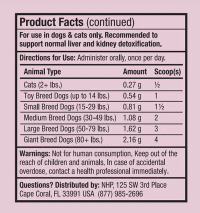 Bark & Whiskers Detox Support for Cats & Dogs